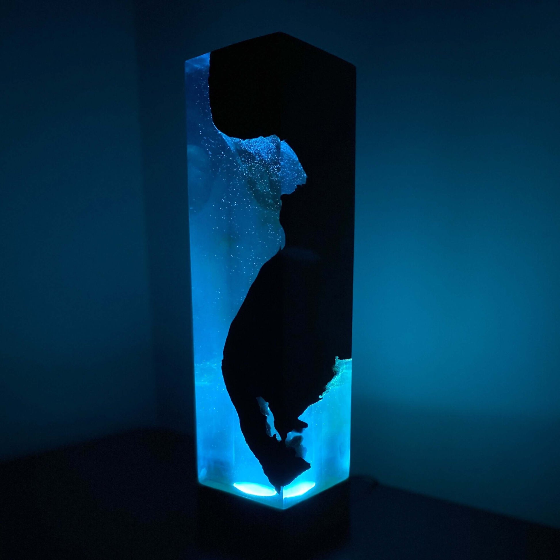 Ocean Deep Blue resin art Night Lamp for Home Decor