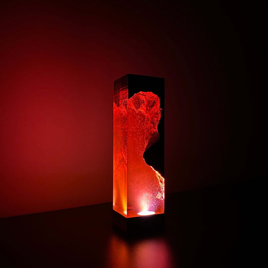 Ocean Deep Red resin art Night Lamp for Home Decor