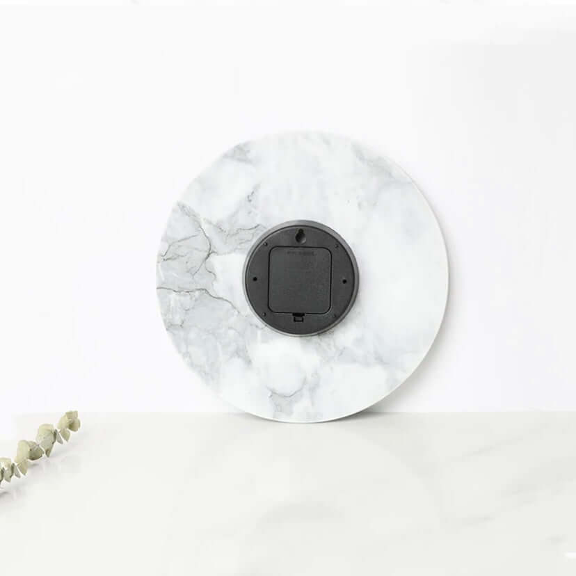 White and Grey Abstract Epoxy Resin Wall Clock For Home Decor